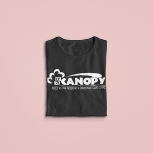 Open image in slideshow, Canopy Solid White Logo Unisex Short Sleeve Crewneck Tee (5 colors available)
