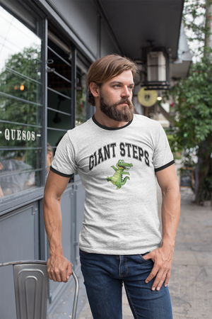 Giant Steps Varsity Lettering Gator Logo Unisex Ringer Crewneck T-shirt
