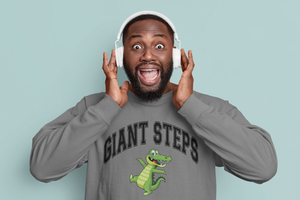 Open image in slideshow, Giant Steps Varsity Lettering Gator Logo Unisex Crewneck Sweatshirt (5 colors available)
