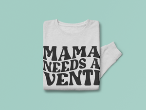 Open image in slideshow, Mama Needs a Venti Unisex Fleece Crewneck Sweatshirt
